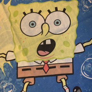 Spongebob Squarepants Pillowcase Standard Vintage Rare Pillow Case 2