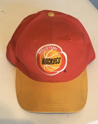 Vintage 80’s 90’s Nba Houston Rockets Deadstock Hat Red Snapback Cap