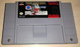 Tecmo Bowl Football Nintendo Snes Vintage Game Cartridge