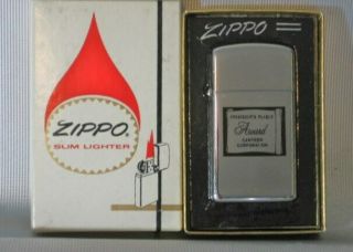 Vintage 1960s Zippo Cigarette Lighter Twa Airlines Canteen Corporation Award Box