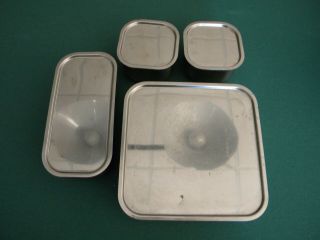 Vollrath Stainless Steel Refrigerator Container Dishes With Lids Vintage Set