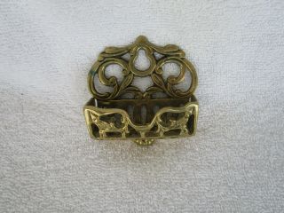 Vintage Solid Brass [wall Mounted Match Holder] Quality Item