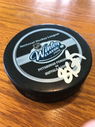 Sidney Crosby Signed Auto 2008 Winter Classic Gwg Game Puck Jsa Penguins