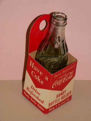 1950s Vintage Coca - Cola Handy Bottle Holder For Your Window Crank On Rat Rod