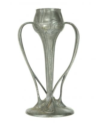 Liberty & Co Tudric Pewter Twin Handled 10 " Tulip Vase 029 Archibald Knox Design