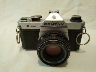 Vintage Asahi Pentax K1000 SE 35mm Film Camera with 3 Lens & Accessories 2