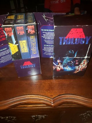Vtg 1990 Star Wars Vhs Trilogy Box Set Cbs Fox Red Label