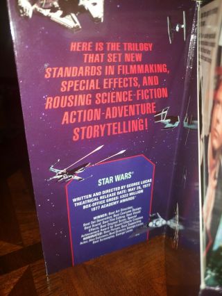 VTG 1990 Star Wars VHS Trilogy Box Set CBS FOX Red Label 3
