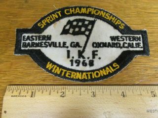 Vtg 1968 Ikf Go Kart Racing Patch Winter Nationals Sprint Championships Ga Ca