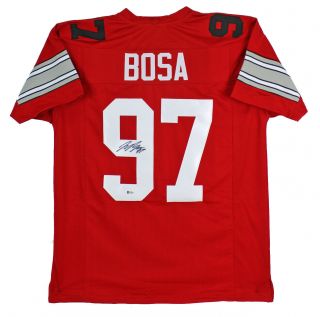 Ohio State Joey Bosa Authentic Signed Red Jersey Bas Witnessed