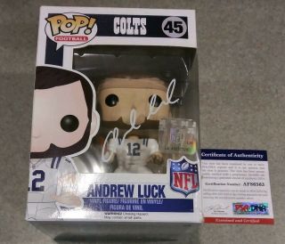 Andrew Luck Indianapolis Colts Football Nfl Signed Autographed Funko Pop 45 Psa