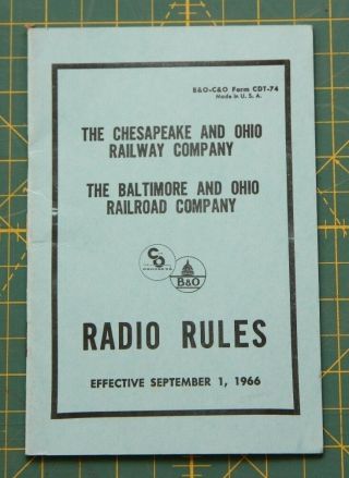 Vintage Baltimore B&o Railroad Chesapeake Ohio C&o Fcc Radio Operator Rules