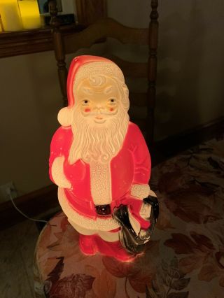 Christmas Vintage Blow Mold Santa (empire) and Snowman (union products) 2