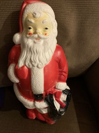 Christmas Vintage Blow Mold Santa (empire) and Snowman (union products) 3
