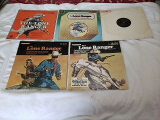(5) Vintage The Lone Ranger Lp 