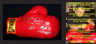 George Chuvalo Signed Muhammad Ali Boxing Glove With Ali Inscription & Proof