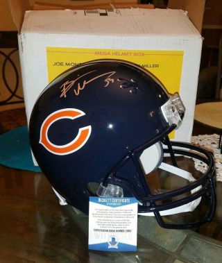 Brian Urlacher Chicago Bears Signed Full Size Helmet Beckett Paint Pen