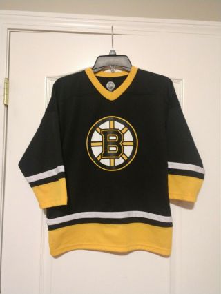 Boston Bruins Kids Nhl Black Jersey - Youth Large - Pre - Owned