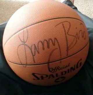 Spalding Nba Star Larry Bird Grip Autographed Full Size Basketball