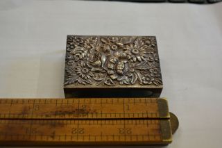 S Kirk & Son Repousse Sterling Silver Ornate Match Safe Box Holder 24 Antique