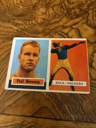 1957 Topps 151 Paul Hornung Rookie Packers Off Grade/nice Bv $400
