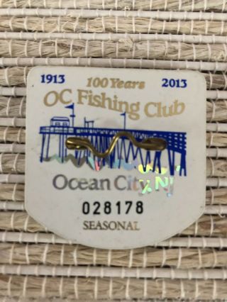 Vintage 2013 Ocean City Nj Beach Tag 100 Year Celebration