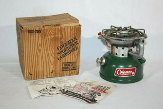 Vintage Coleman 502 Sportster Gas Camping Stove,  W/ Box,  7/81