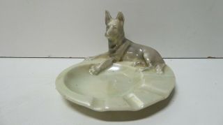 Vintage Wembley Ware Australian Pottery Alsation Dog Ashtray