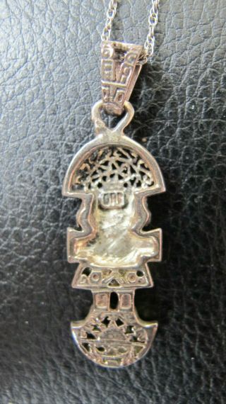 A Vintage Silver & Jade Pendant of a Man That Was Bought in Peru in the 1980 ' s 2