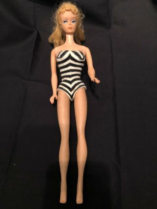 Vintage Barbie Doll 3 Or 4 Blonde Ponytail Swimsuit - Ken Too