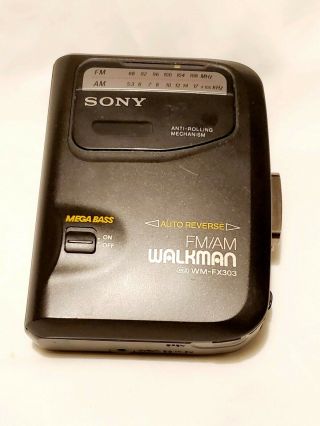 Vintage Sony Walkman Wm - Fx303 Am/fm Radio Cassette Player W/ Mega Bass