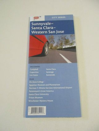 Aaa 2007 Sunnyvale Santa Clara Western San Jose Ca City Travel Road Map Box A6