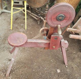 Pink Pony An Antique Rug Making Machine Tool For Rag Rugs Red Patina