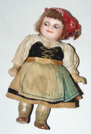 RARE ANTIQUE BISQUE Doll GOOGLY Armand Marseille 323 All 3