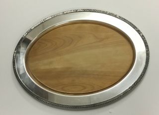 Wm Rogers Vintage Silver - Plate Kitchen Serving Cutting Tray 22 " Rare 4009