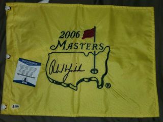 Phil Mickelson Signed Auto Autographed 2006 Masters Flag Beckett Authenticated