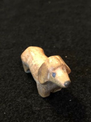 Vintage Tremar Uk Art Pottery Miniature Dachshund Dog Figurine