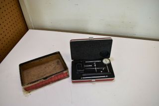 L5090 - Vintage Starrett 196 A Dial Indicator With Attachments Machinist Tool Nr