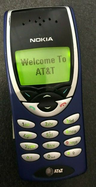 Nokia 8260 Electric Blue (at&t) Cellular Phone Fast Very Good Vintage
