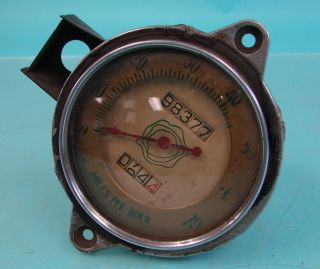 Vtg Mph Speedometer Mile Counter Odometer Rat Rod Auto Automobile Car Art Deco