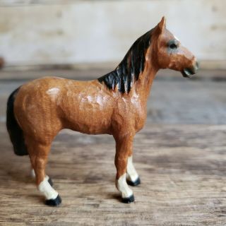 Miniature Antique American Folk Art Carved Painted Wood Horse