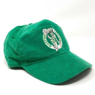 Vintage Boston Celtics Green Corduroy Hat Snap Back