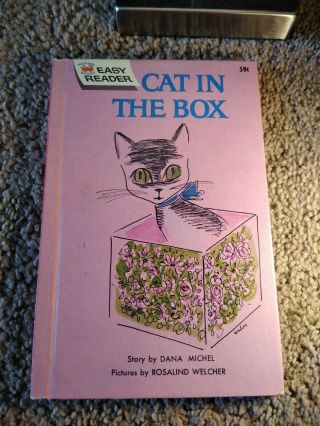 Vintage Cat In The Box,  Easy Reader By Dana Michel,  1963 Wonder Books,  Hc