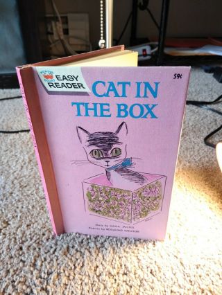 Vintage Cat in the Box,  Easy Reader by Dana Michel,  1963 Wonder Books,  HC 2