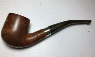 Vintage Marlborough 699 Imported Briar Tobacco Smoking Pipe Silver Band