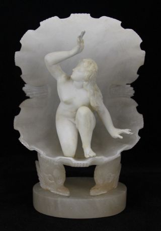 Antique Italian Craved Alabaster Sculpture Signed A.  Vitti