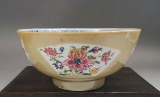 A Rare/beautiful Chinese 18c Famille Rose/pale Yellow Glazed Bowl - Yongzheng