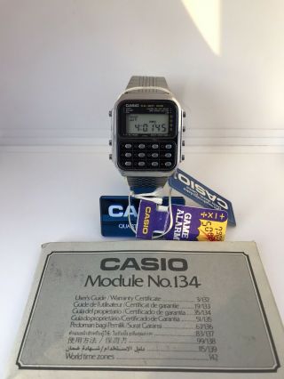 Casio Ca - 901 Game Alarm And Calculator Module 134 Rare Vintage Wrist Watch Retro
