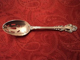 Reed & Barton Spanish Baroque Sterling Pierced Serving Spoon - 8 5/8 " - No Monogram