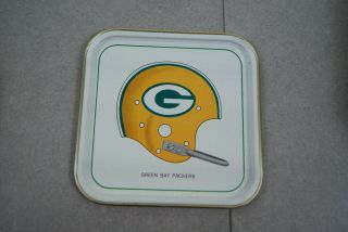 Vintage 1965 Hormel Nfl Green Bay Packers Single Bar Helmet Tin Tray